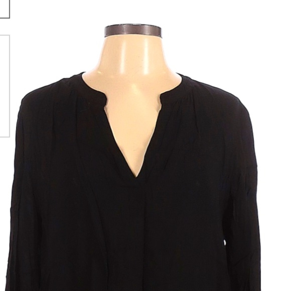 Velvet Long-sleeve Blouse